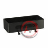 Полка для душа прямая Lemark SHELF LINE из нерж. стали с крючками, черный/ вставка-пластик черный